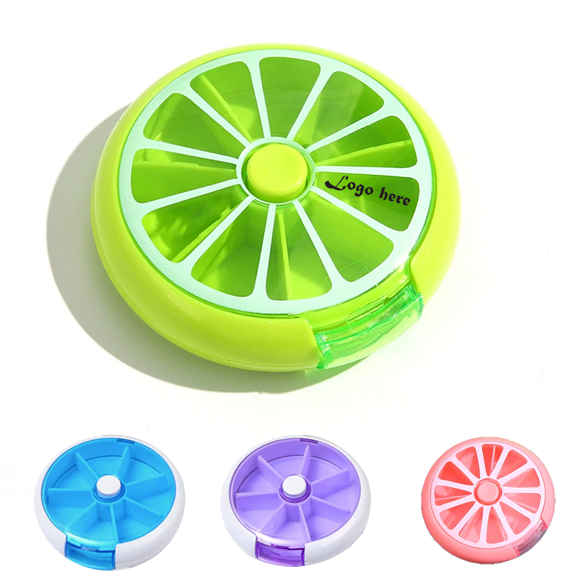 Portable Rotary Mini Plastic Pill Box 3