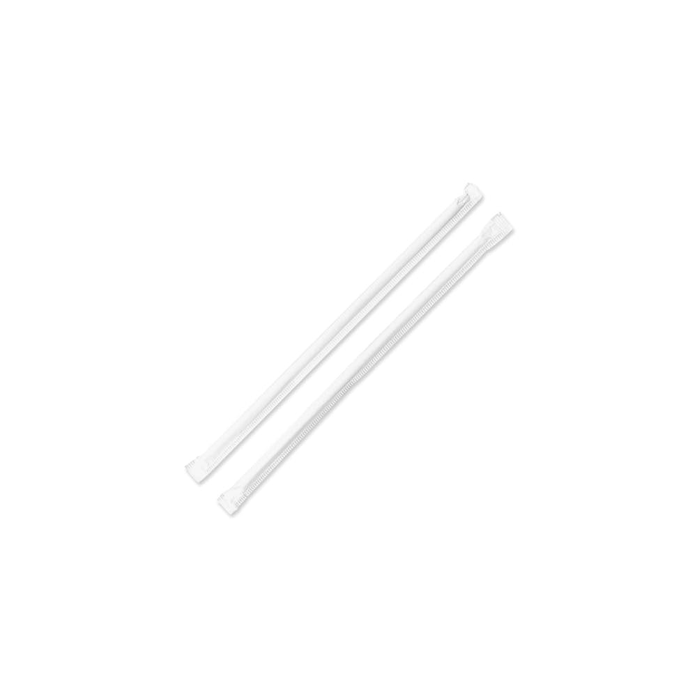 Individually Wrapped Straws - 7-3/4" 500/PK Translucent 3