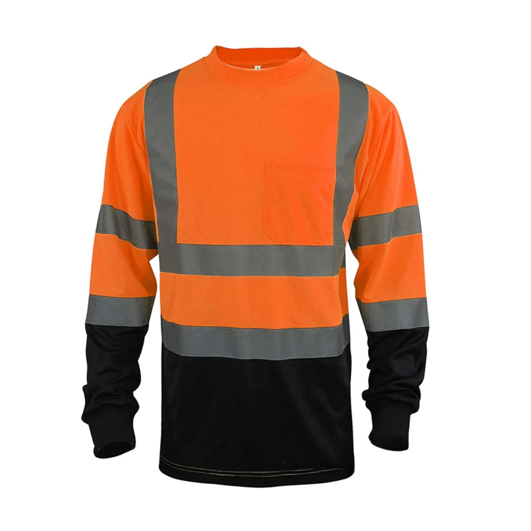 High Visibility Heavy-duty Long Sleeve Reflective Safety T-S 19