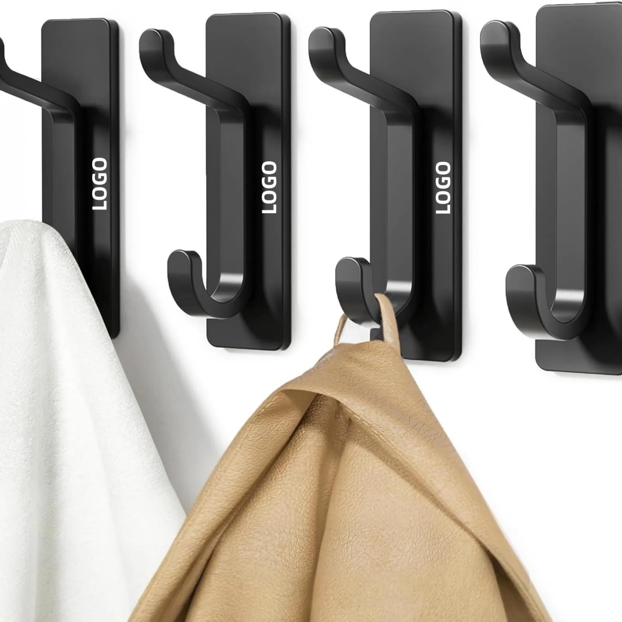 Adhesive Aluminum Wall Hook Organizer Hanger