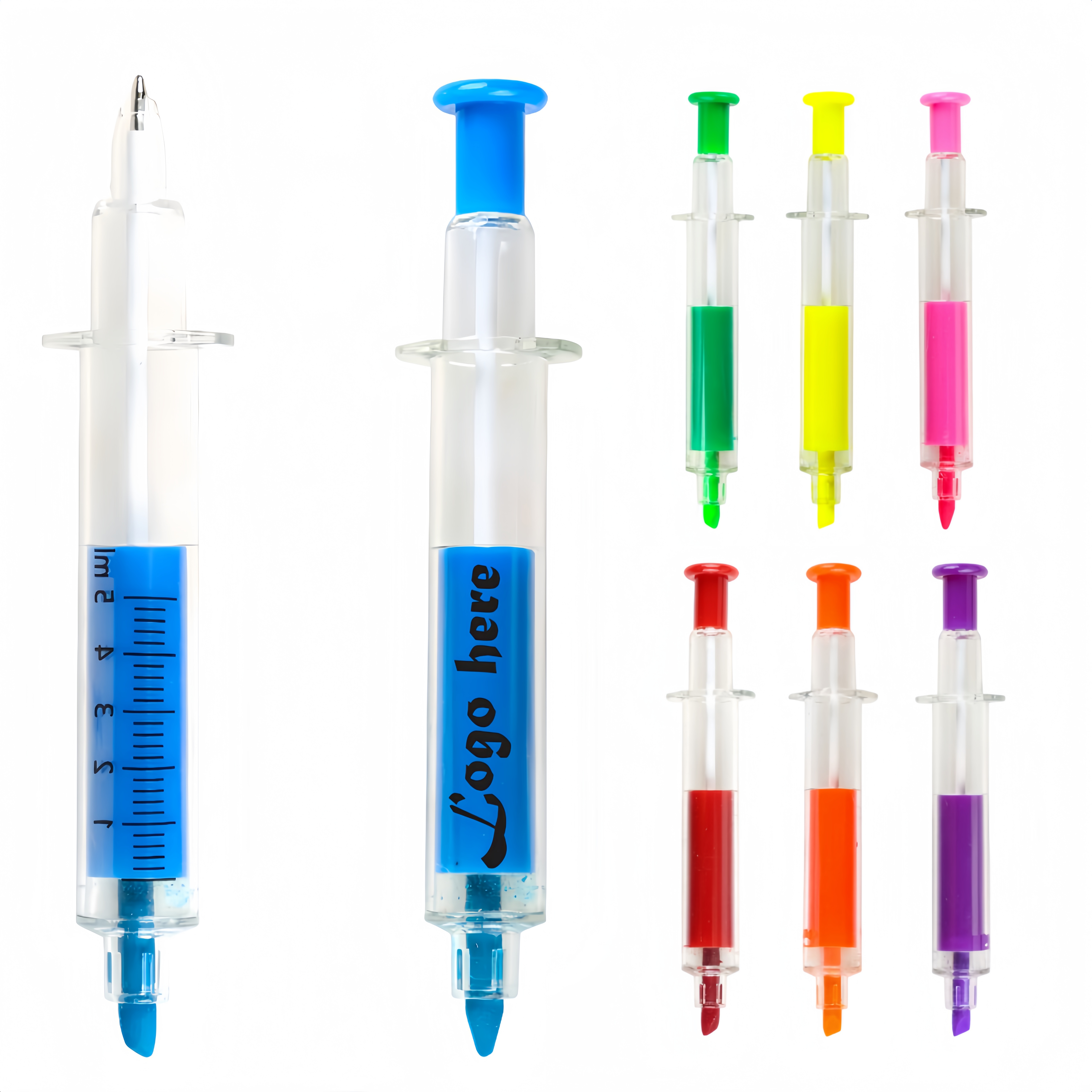 Novelty Syringe Style 2-in-1 Writing Pen, custom pen with logo imprint 2