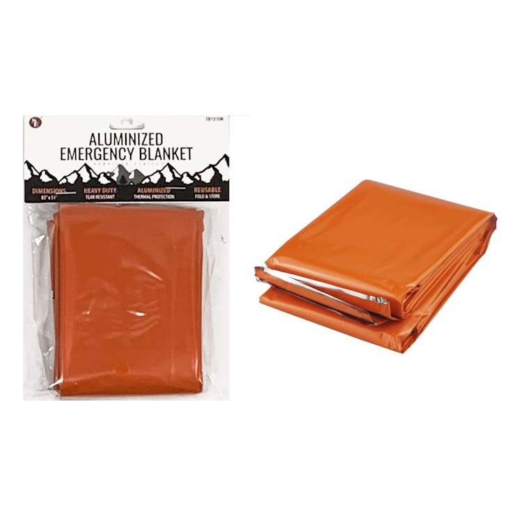 Heavy Duty Emergency Aluminized Blankets Orange - 83" x 51" 3