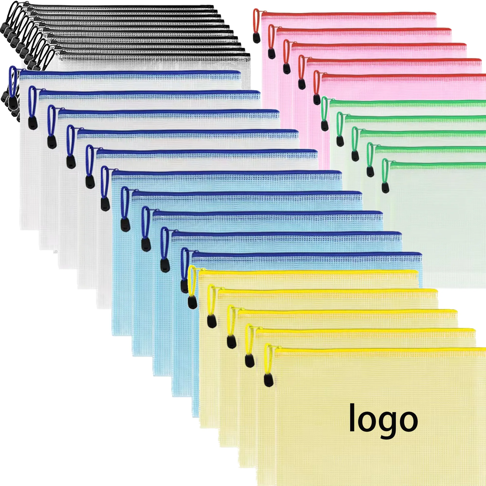 A4 Mesh Document Sleeve File Bag with Zipper 13