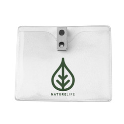4.18" W x 3.40" H - Horizontal Clear Vinyl Badge Holder (1 Color Imprint)