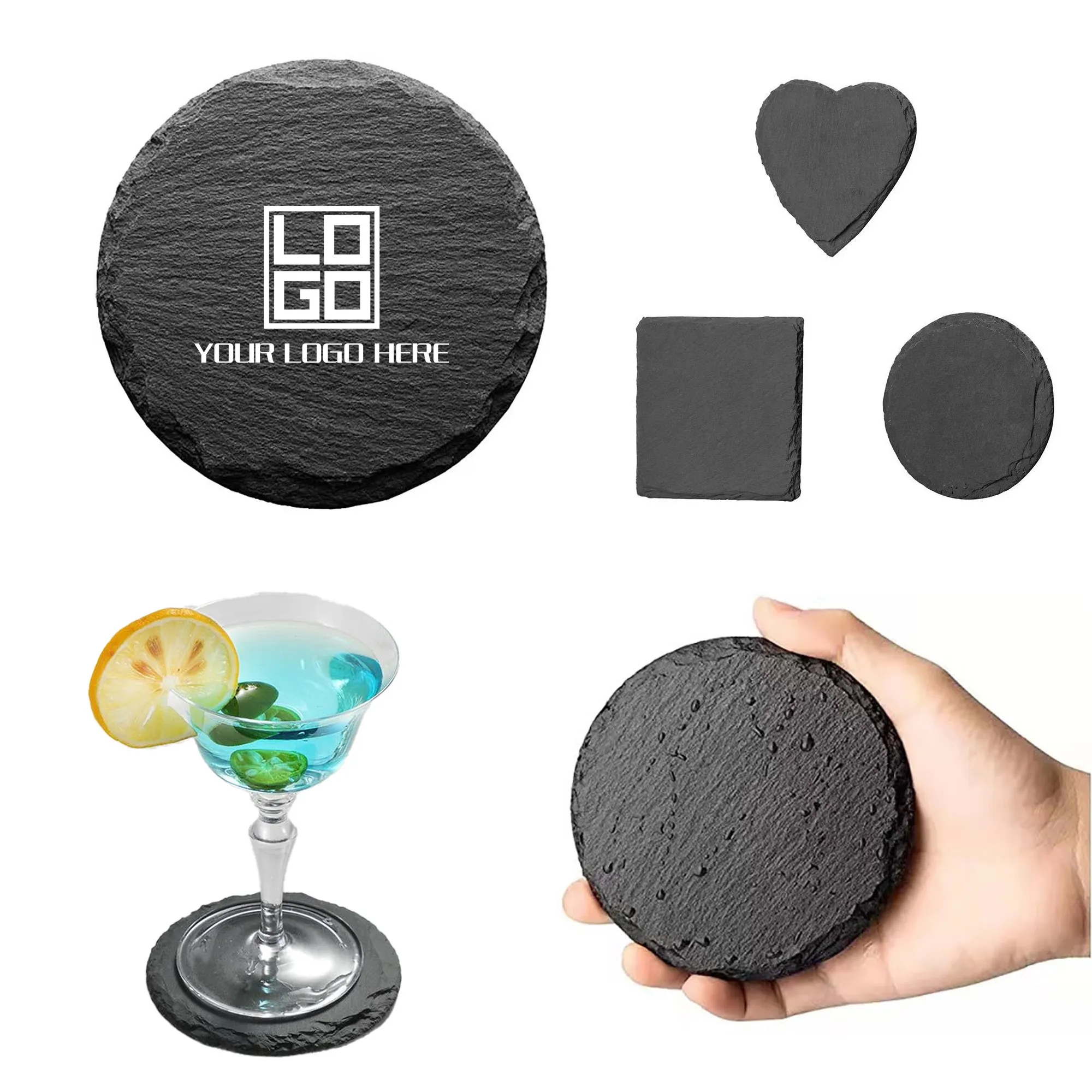 Slate Rock Stone Coaster MOQ20pcs
