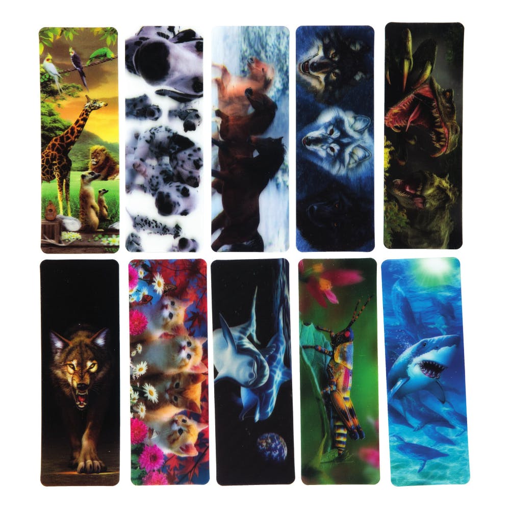 3D Hologram Bookmarks - Assorted Animals 2