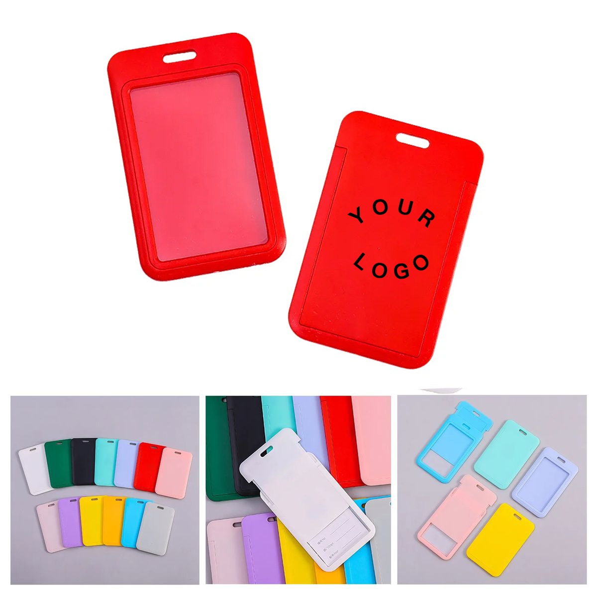 Sliding Badge Holder Plastic for ID Cards