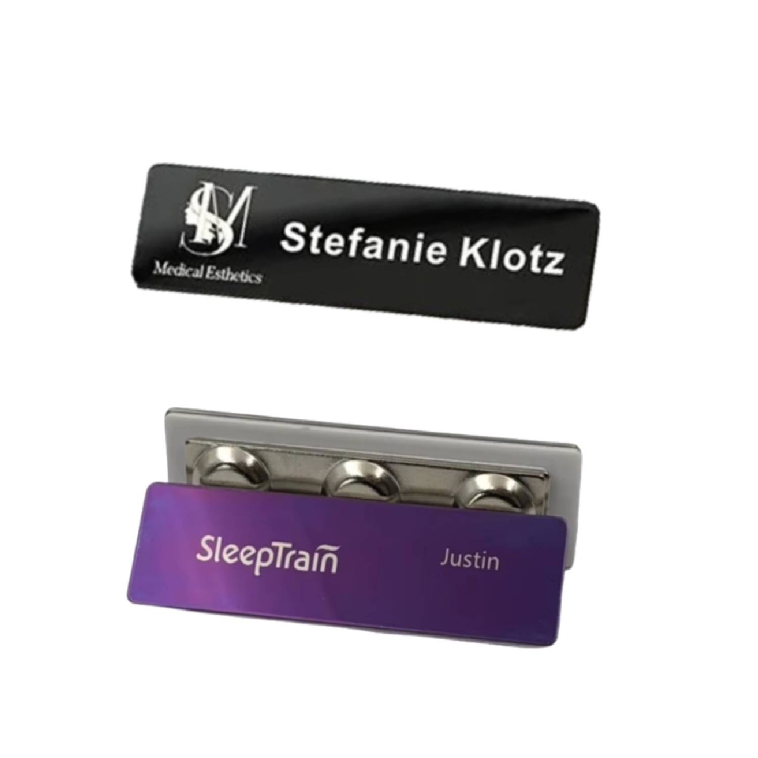 Stainless Steel Name Plate Magnet Badge
