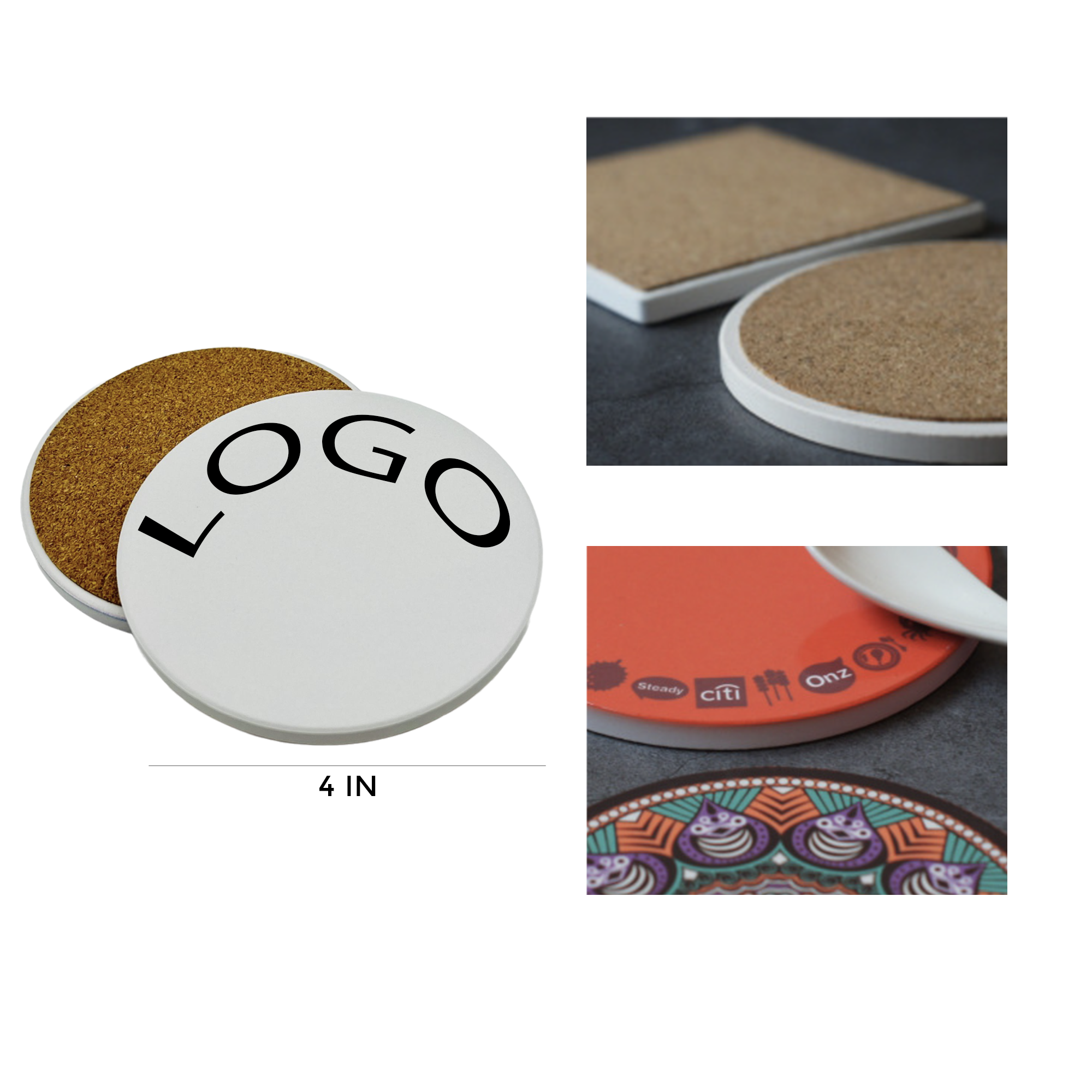MOQ 1 PCS Decorative Ceramic Coaster