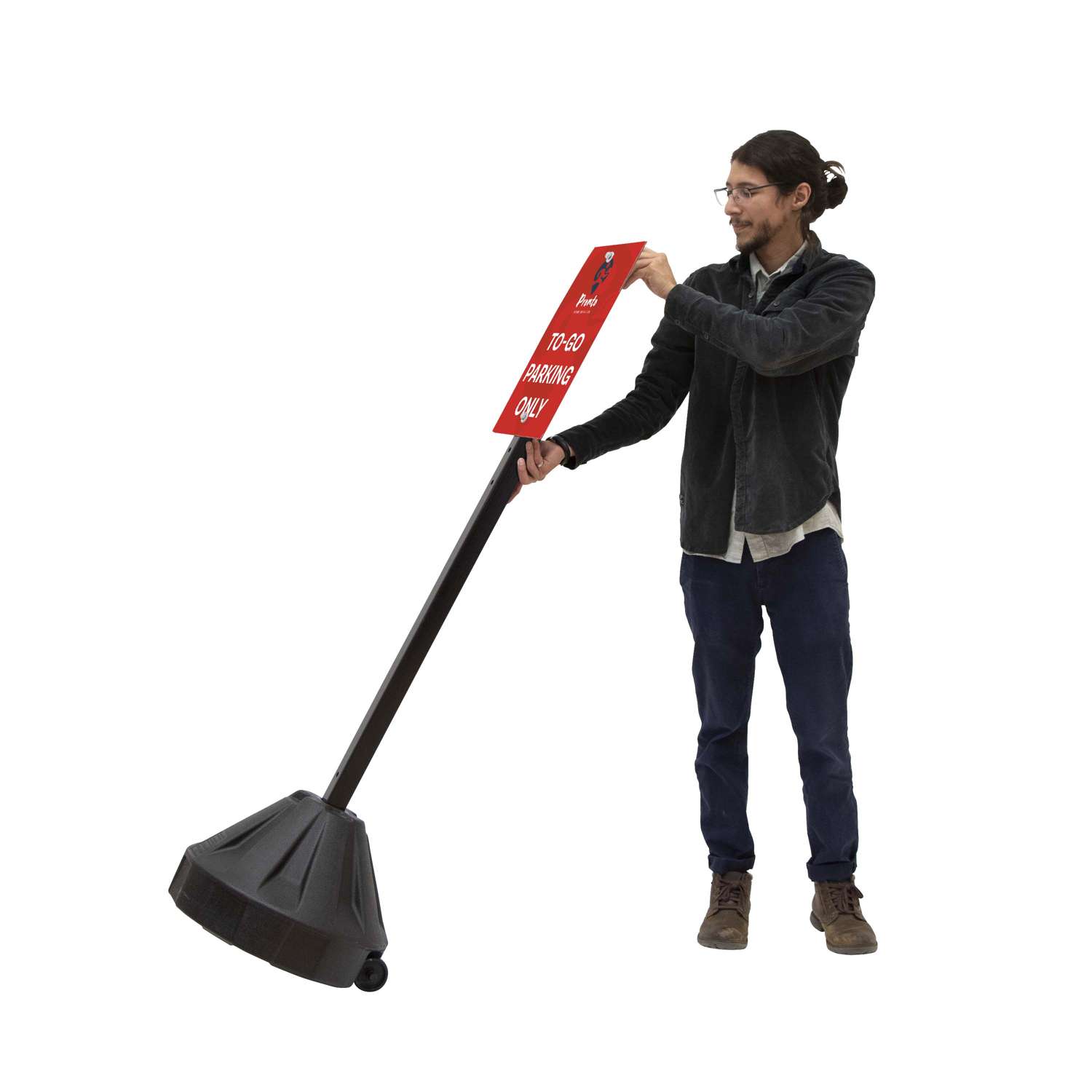 60" Rover Portable Sign Post Single-Sided Kit 36