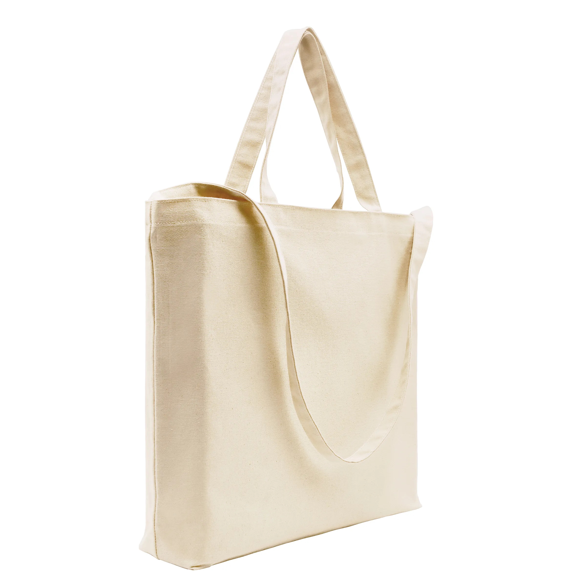 Union/USA Made Shoulder Strap Natural Canvas T Bottom Tote