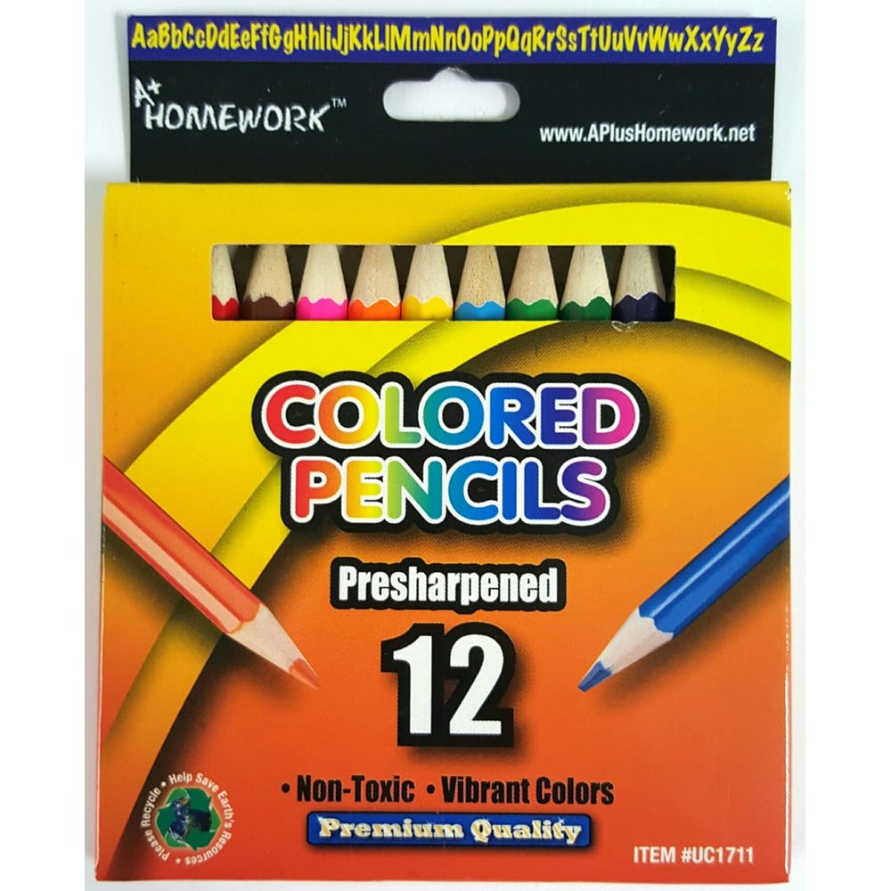 Mini Colored Pencils - 12 Pack Pre-Sharpened 3