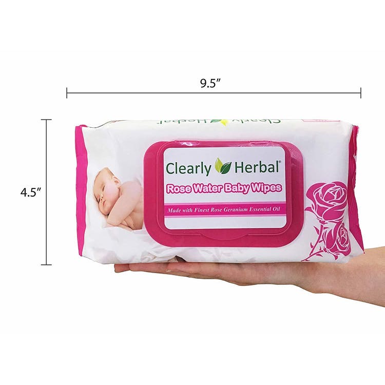 Rose Water Baby Wipes - 72 Count 3