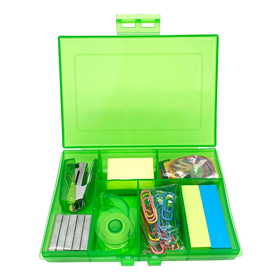 Back To School / Office Kit With Stapler, Staples, Sticky Notes, Rubber Bands, Paper Clips, And Tape 13