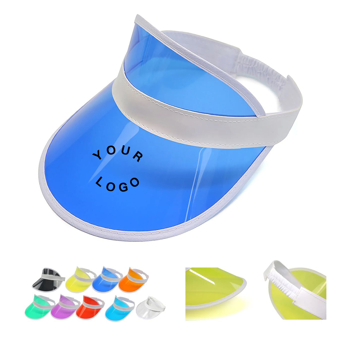 Eco Friendly PVC Visor Hat with Adjustable Fit