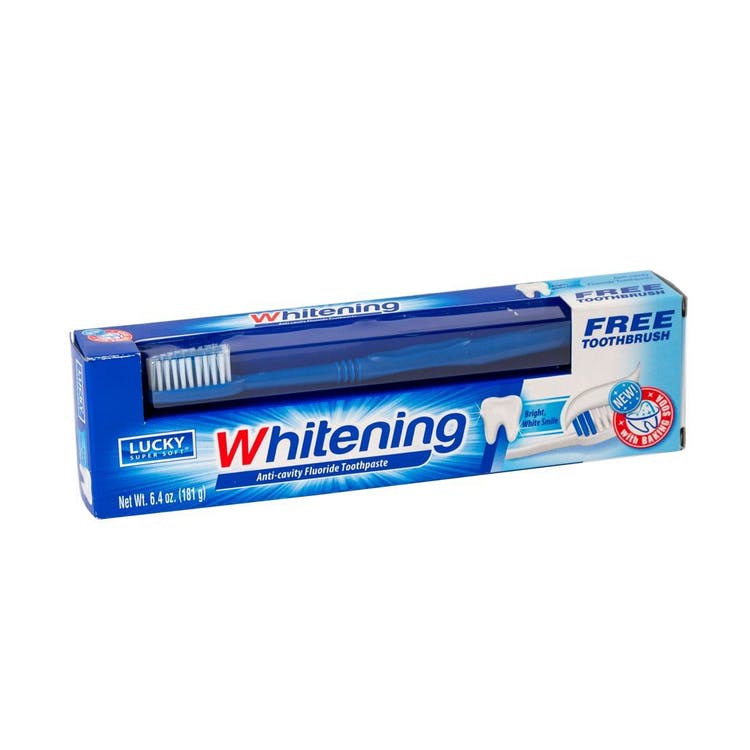 Whitening Toothpaste with Toothbrush - 6.4 oz Tube 3