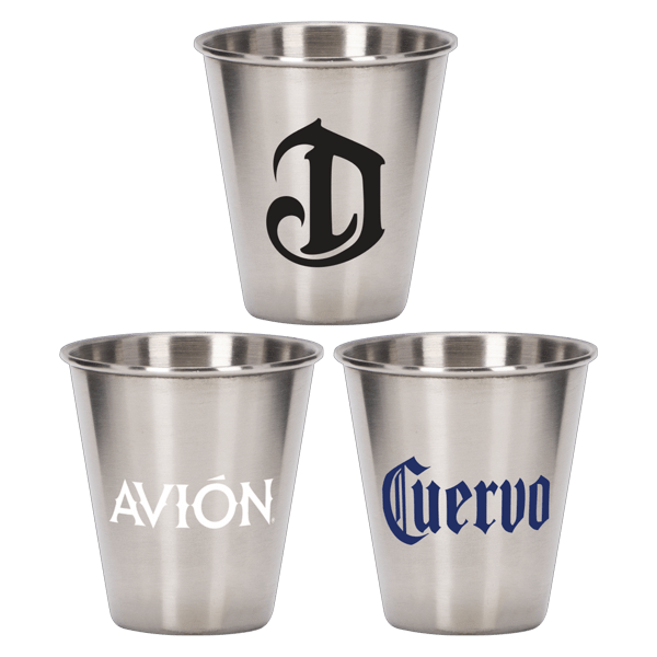 Pound One 2.5  oz Metal Shot Glass