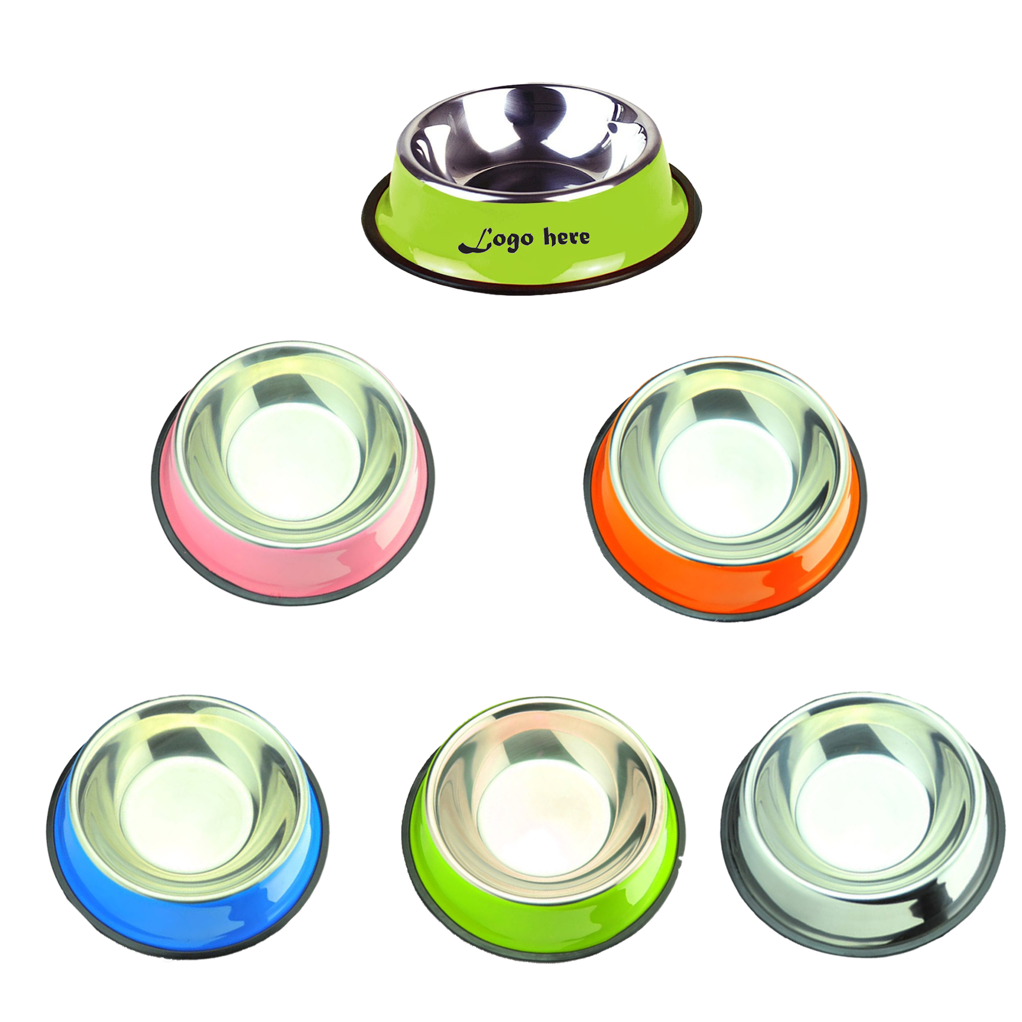 Stainless Steel Colored Pet Dog Bowl 3