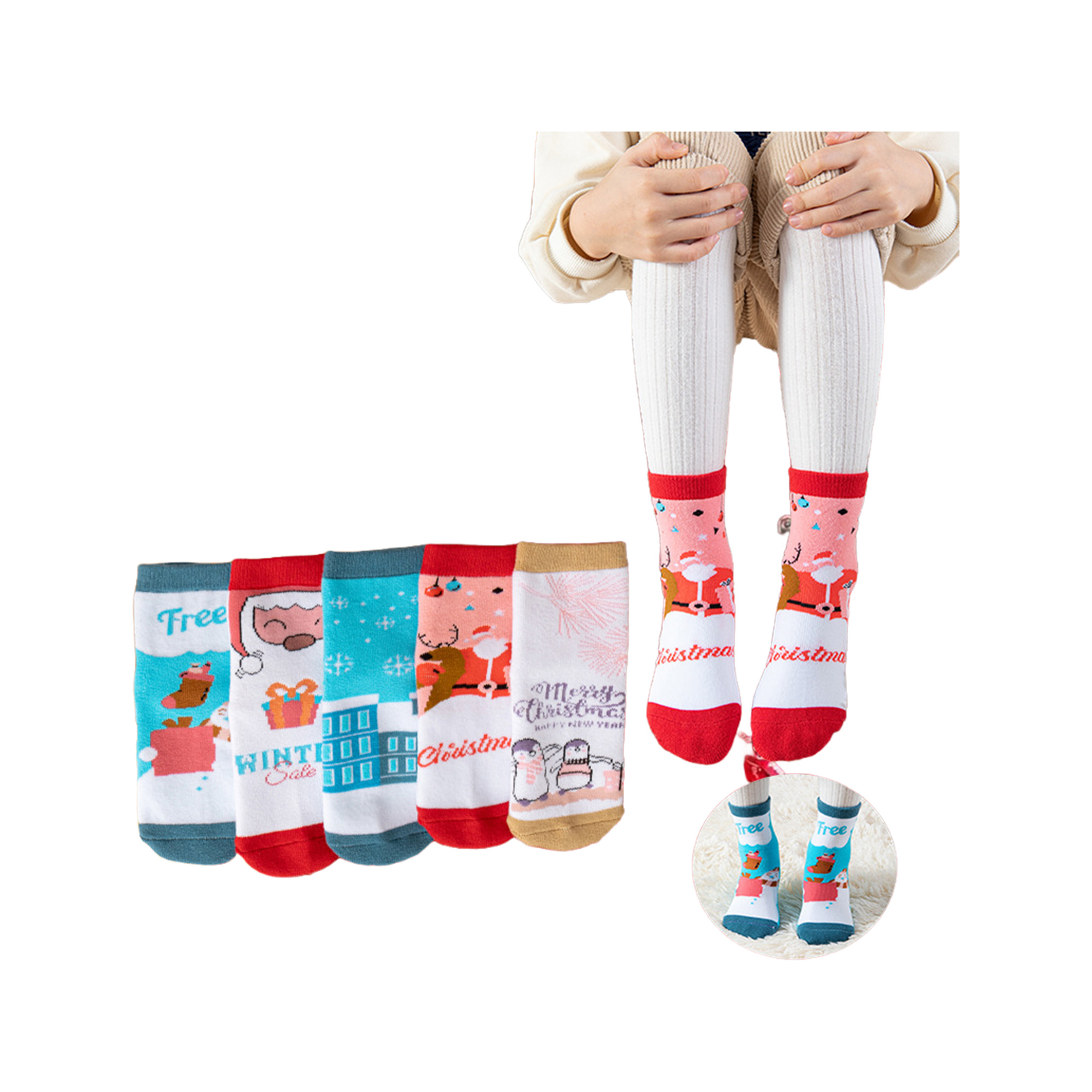 Cotton Children's Warm Christmas Socks 29