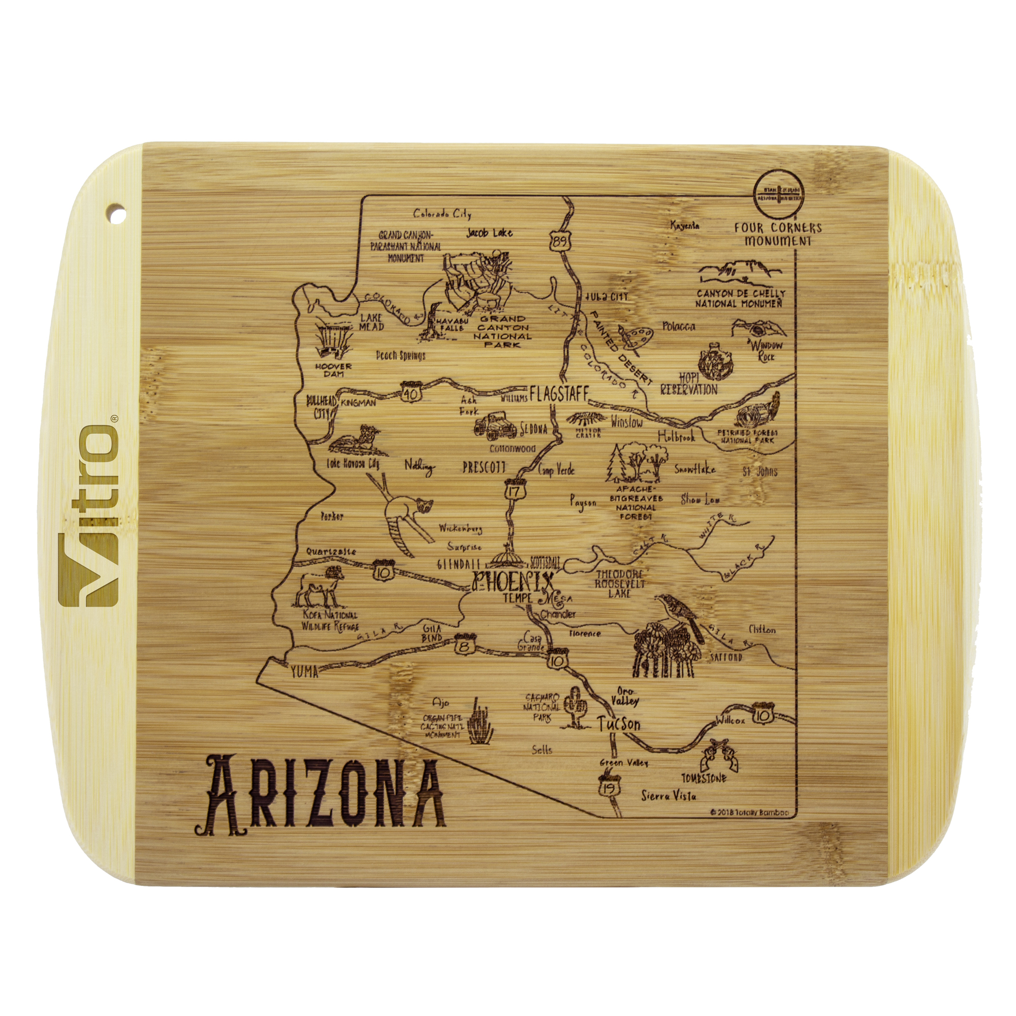 A Slice of Life Arizona Serving & Cutting Board