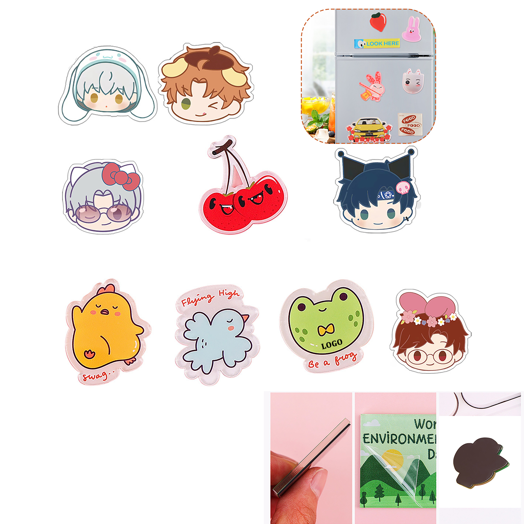 Customized Acrylic Fridge Magnets 5