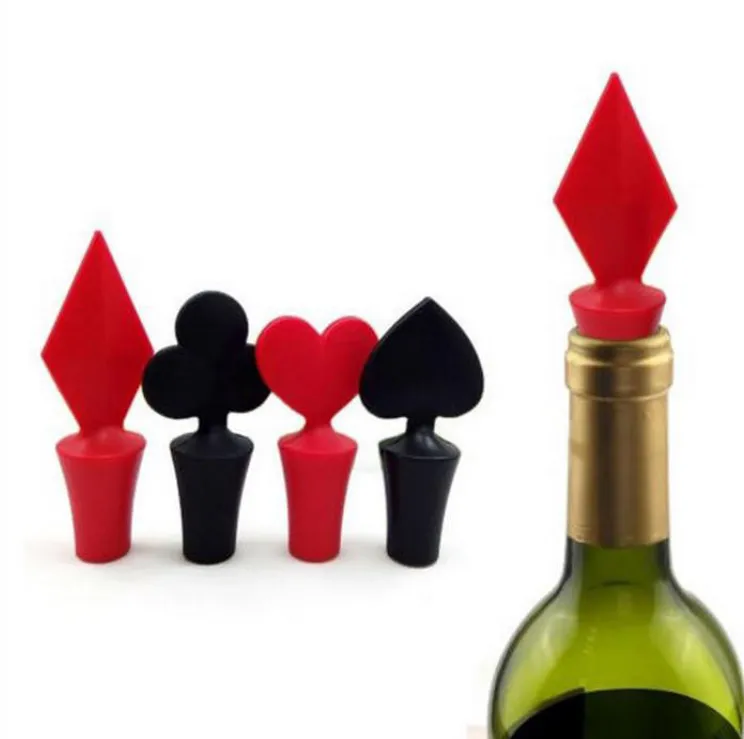Poker Shape Silicone Wine Stopper
