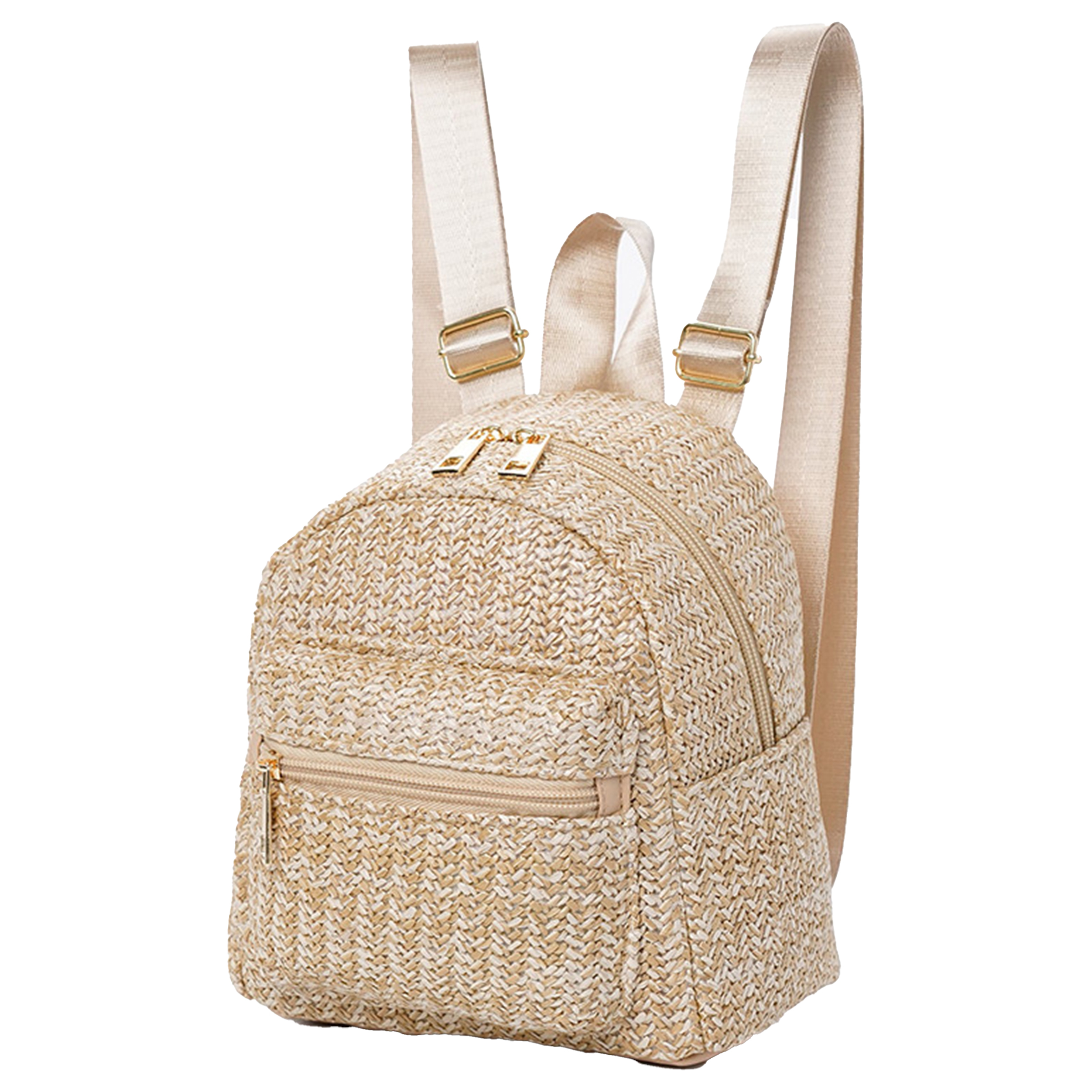 Jute Double Zipper Personalized Backpack 10