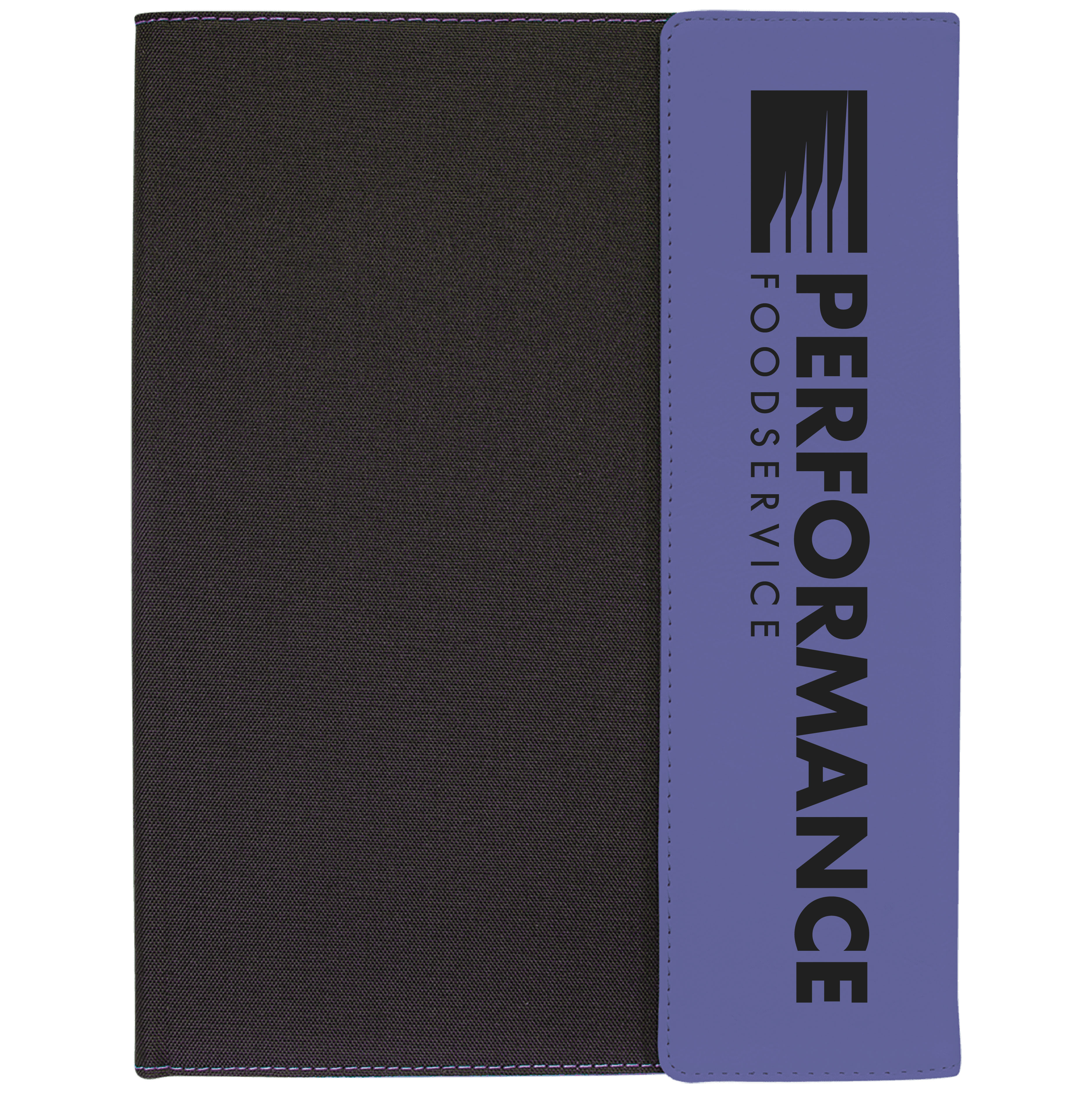 9" x 12" Purple Leatherette & Black Canvas Portfolio