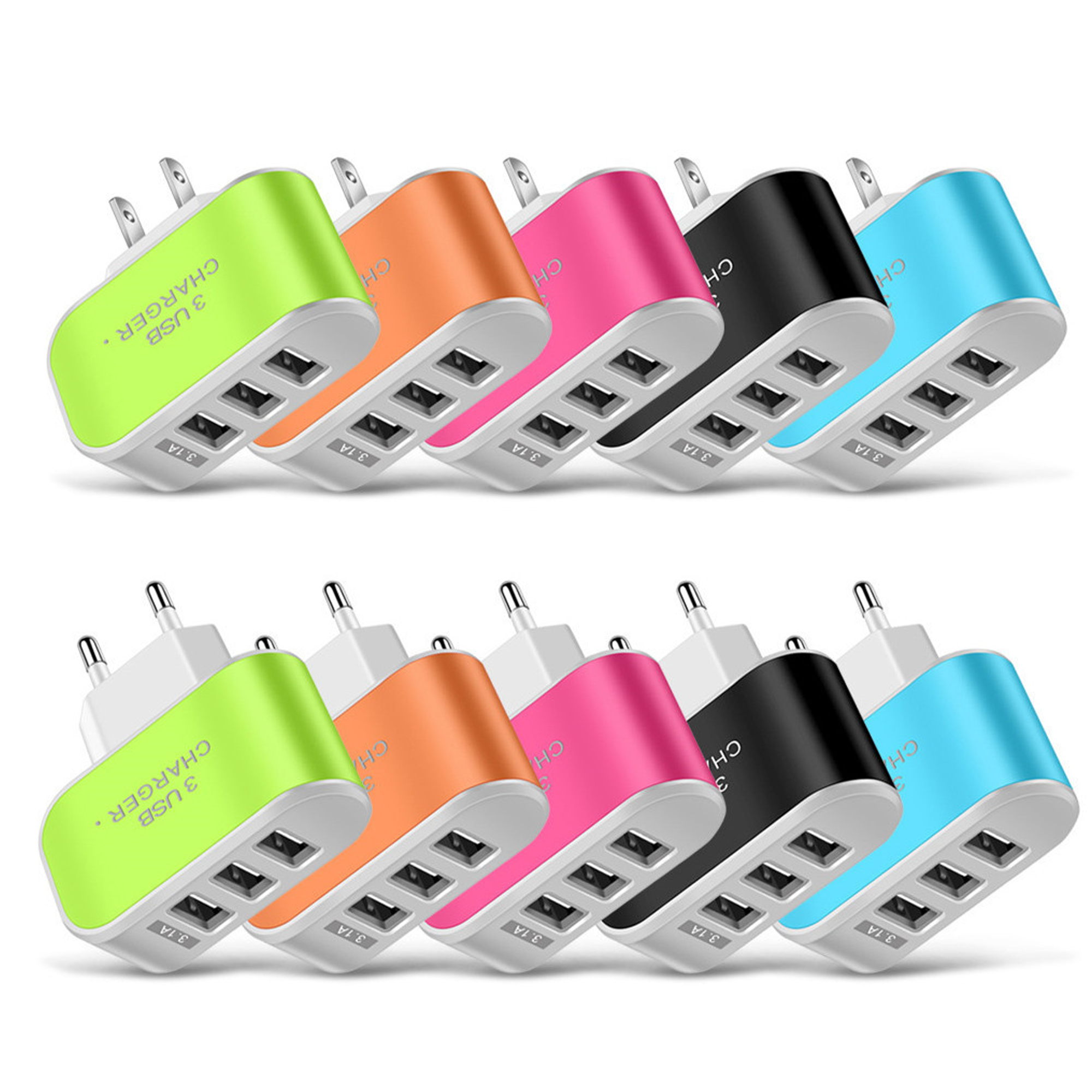 Quick Portable 3 Port USB Charger 3