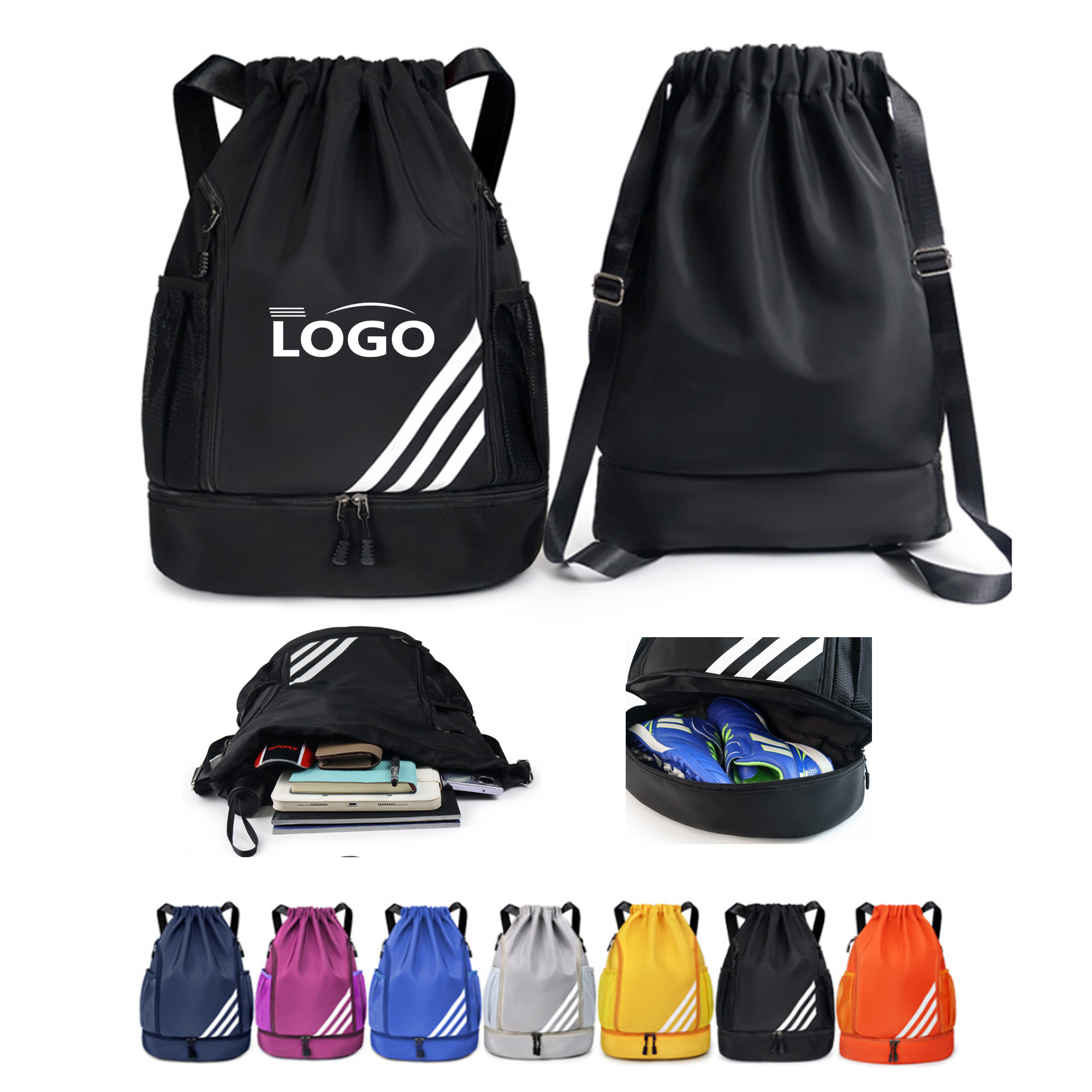 Sport Gym Drawstring Backpack MOQ 10PCS 3