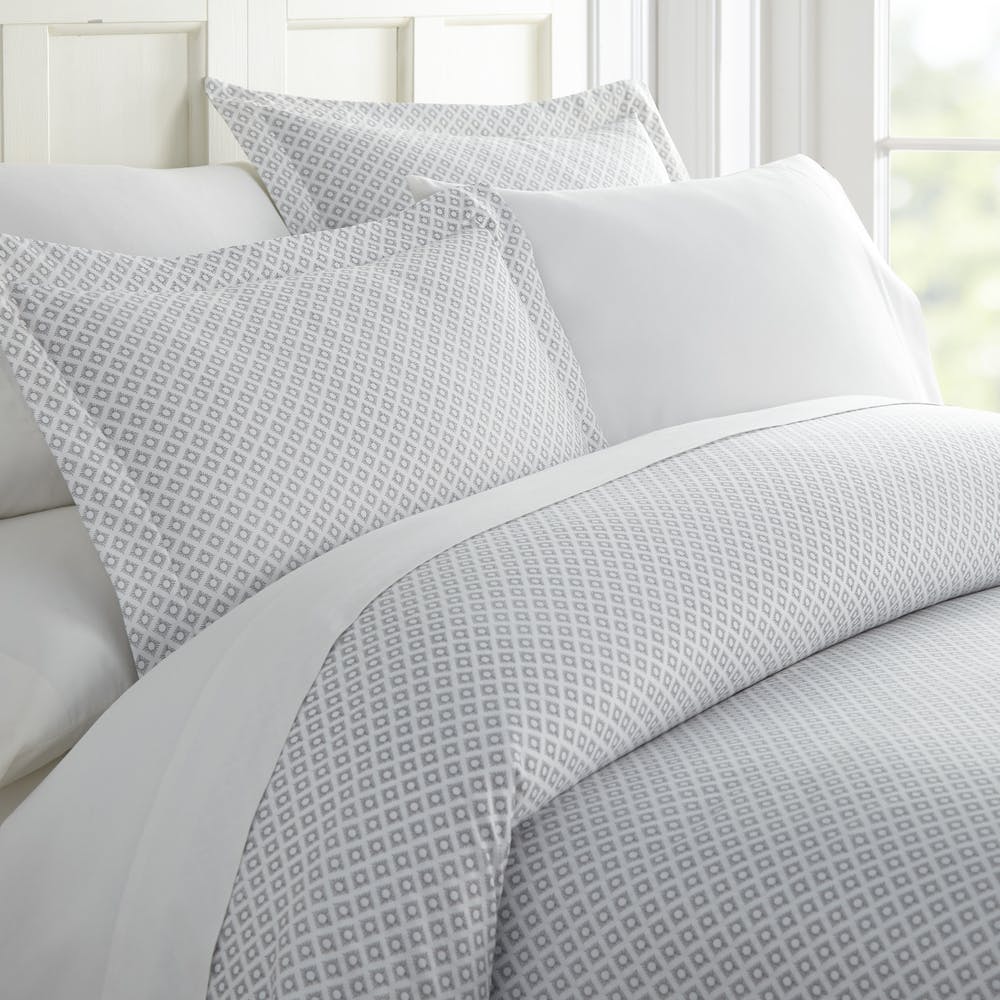Duvet Cover Sets - Gray Polaris King 3 Piece 3