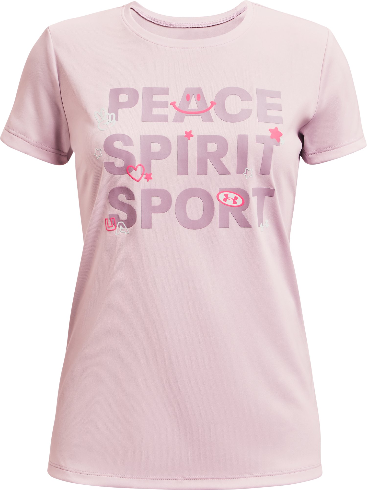 Girls' UA Tech Peace, Spirit, Sport Short Sleeve  7