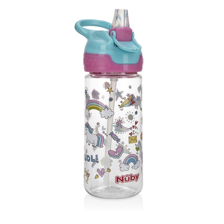 Nuby Tritan Water Bottles - Unicorns Soft Spout 18 oz 3