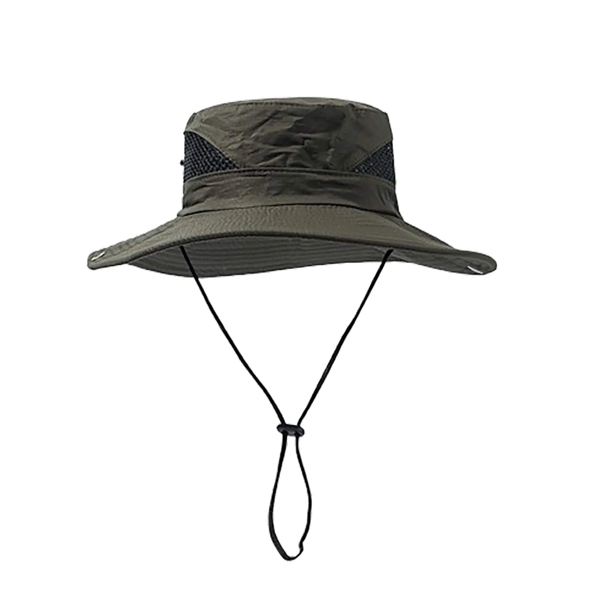 Wide Brim UV Protection Mesh Sides Bucket Fishing Hat 14