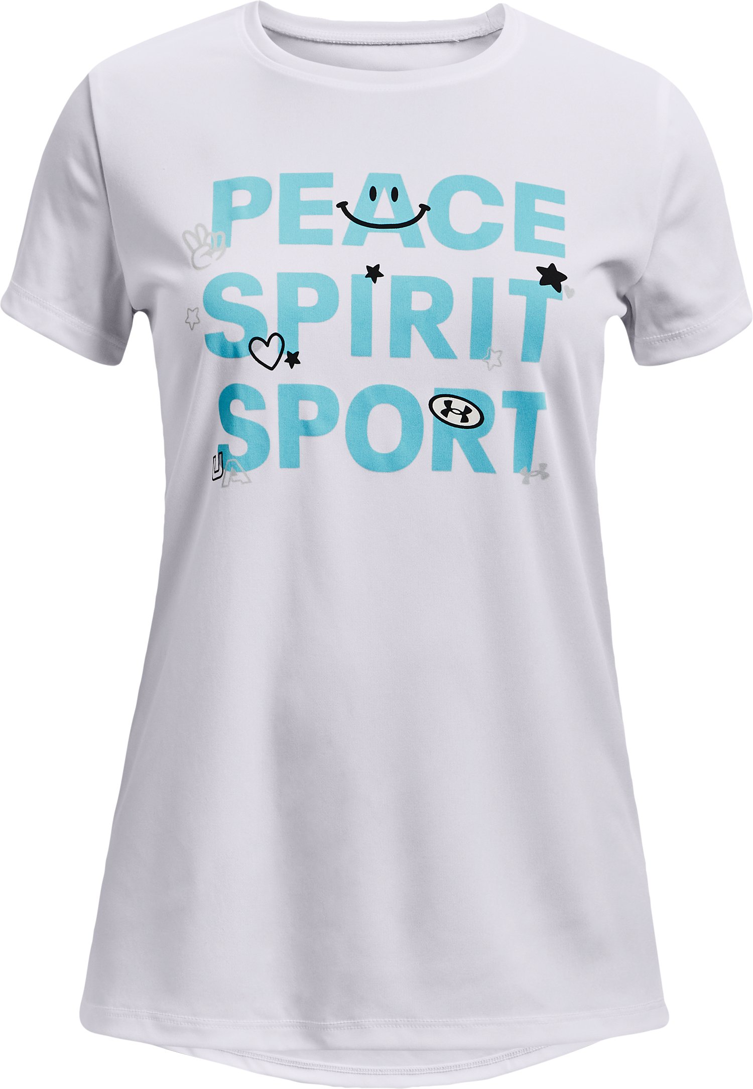 Girls' UA Tech Peace, Spirit, Sport Short Sleeve  6