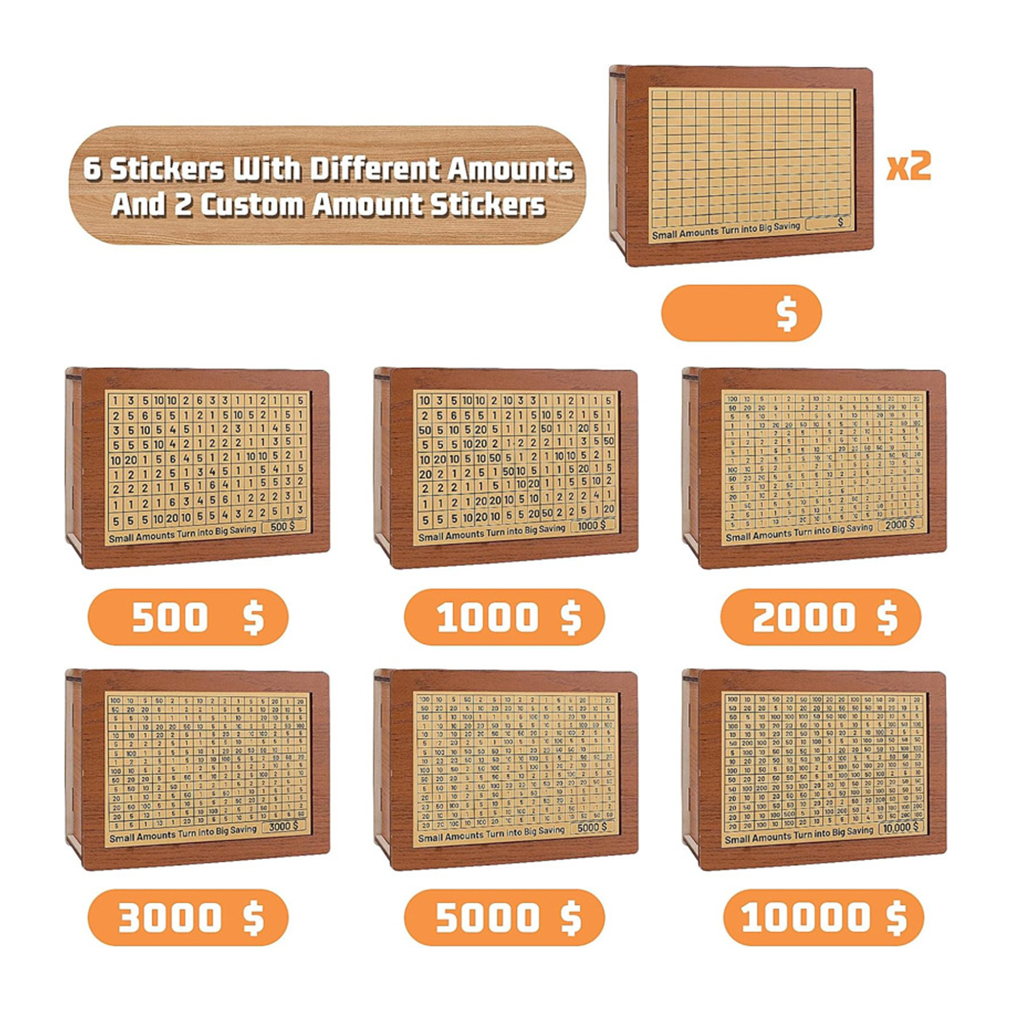 Wooden Saving Box Featuring a Counter 2
