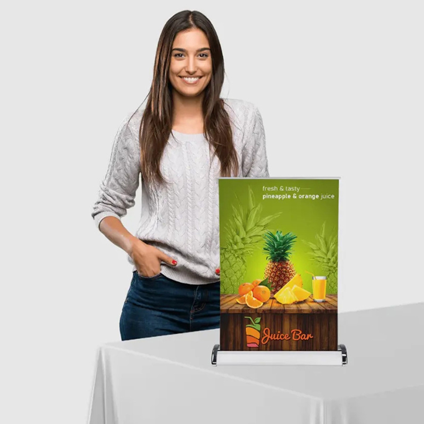 Pull-Out Table Banner W/ Graphic
