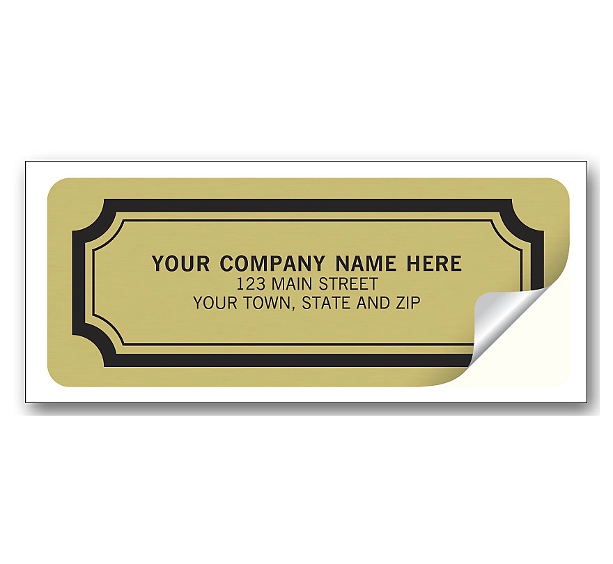 Advertising Labels - Embossed Gold Foil Paper