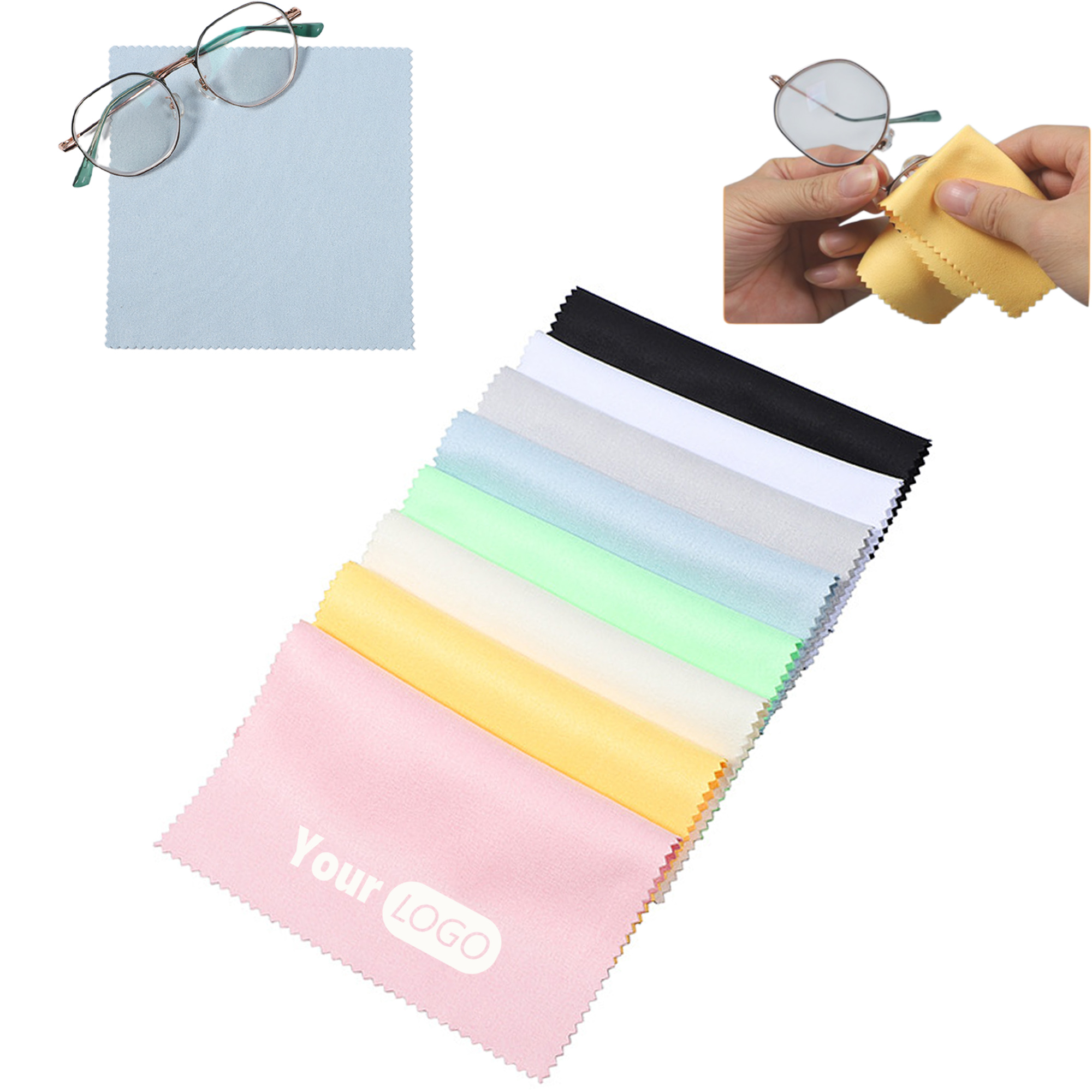 Microfiber Glasses Cloth 6.9 x 5.7 Inches Assorted Colors 4