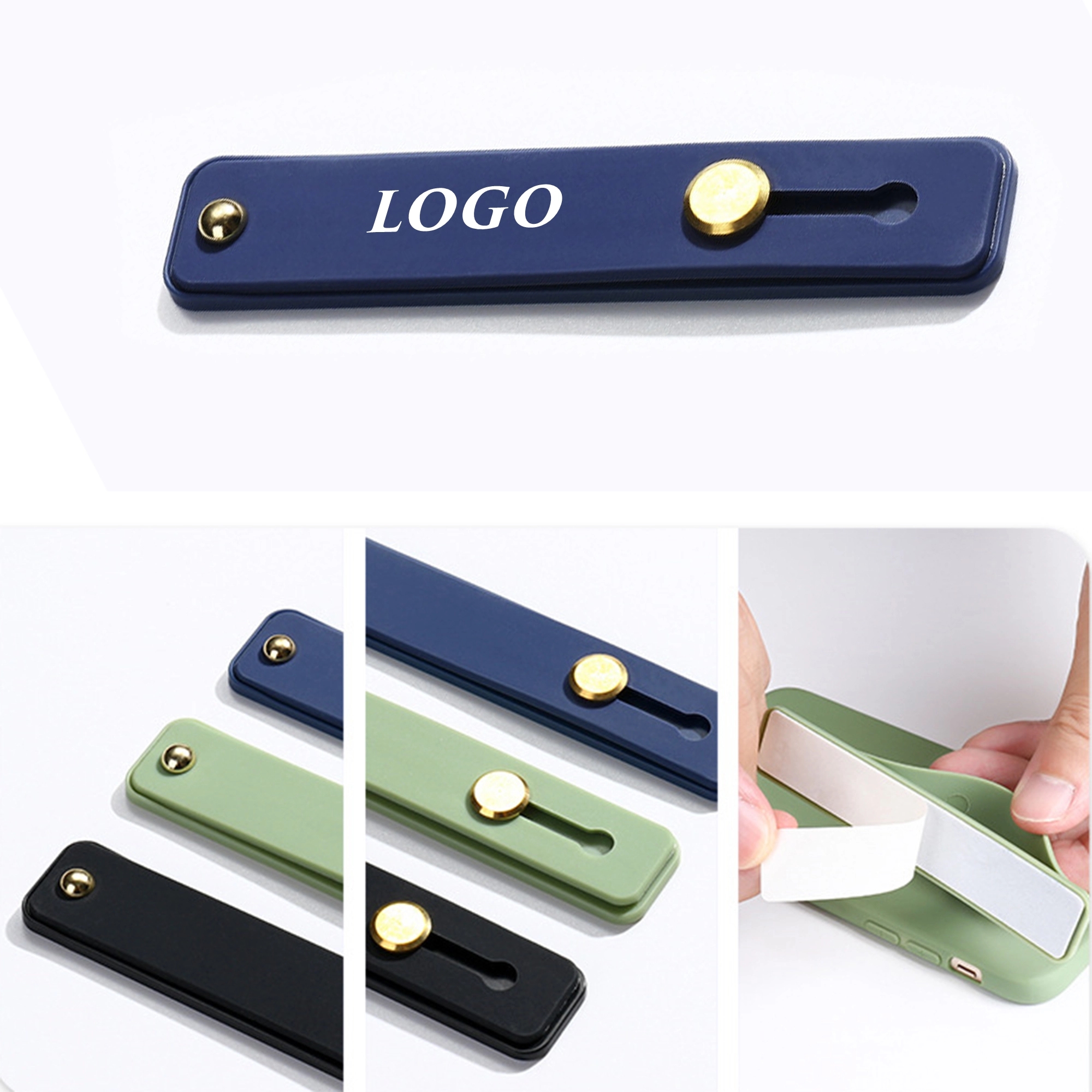 Silicone Adhesive Phone Bracket With Strap MOQ 100PCS 4