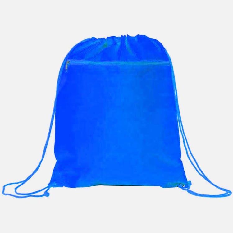 Nylon Drawstring Tote Bags - Royal Blue 3