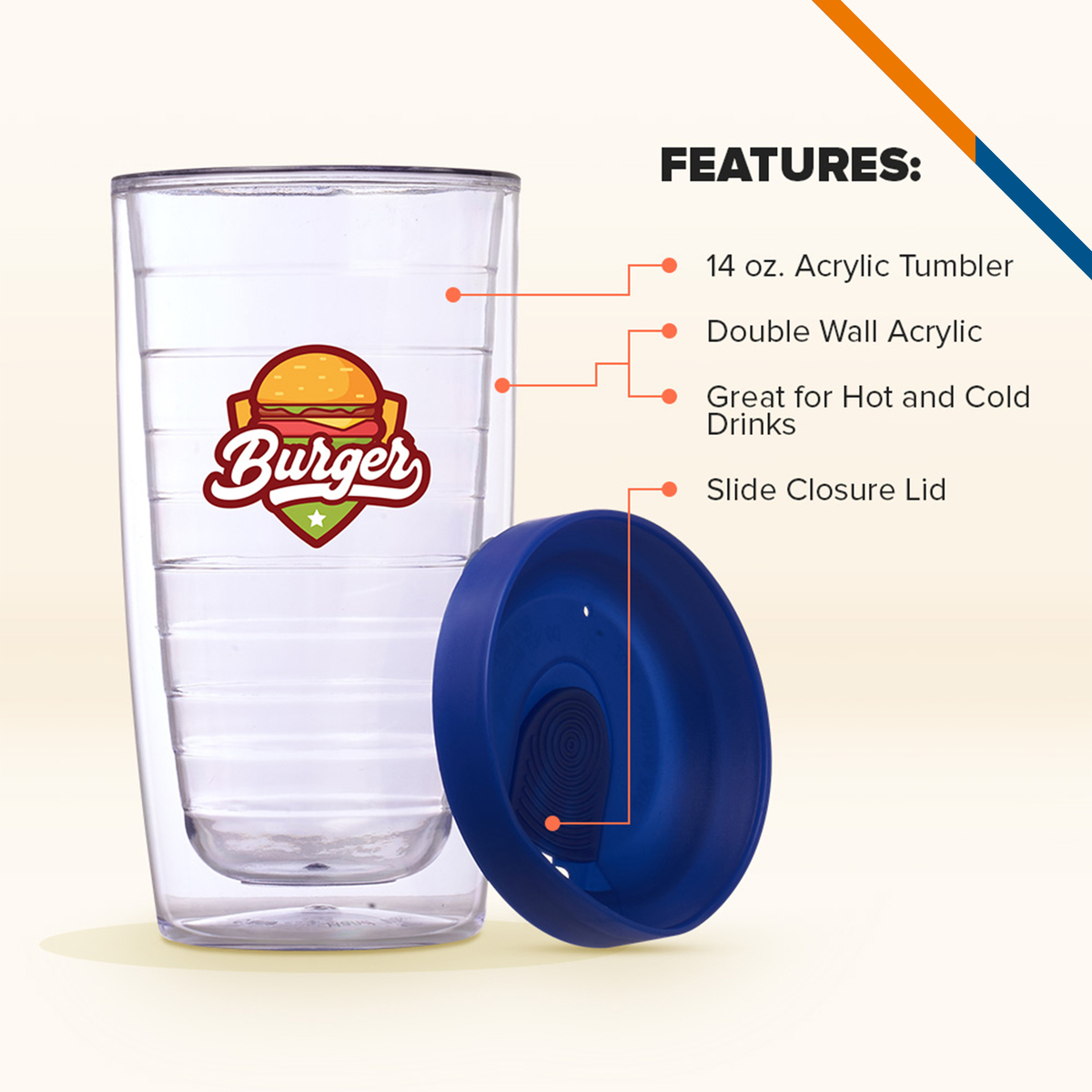 Ragge Acrylic Tumbler - 14 OZ.