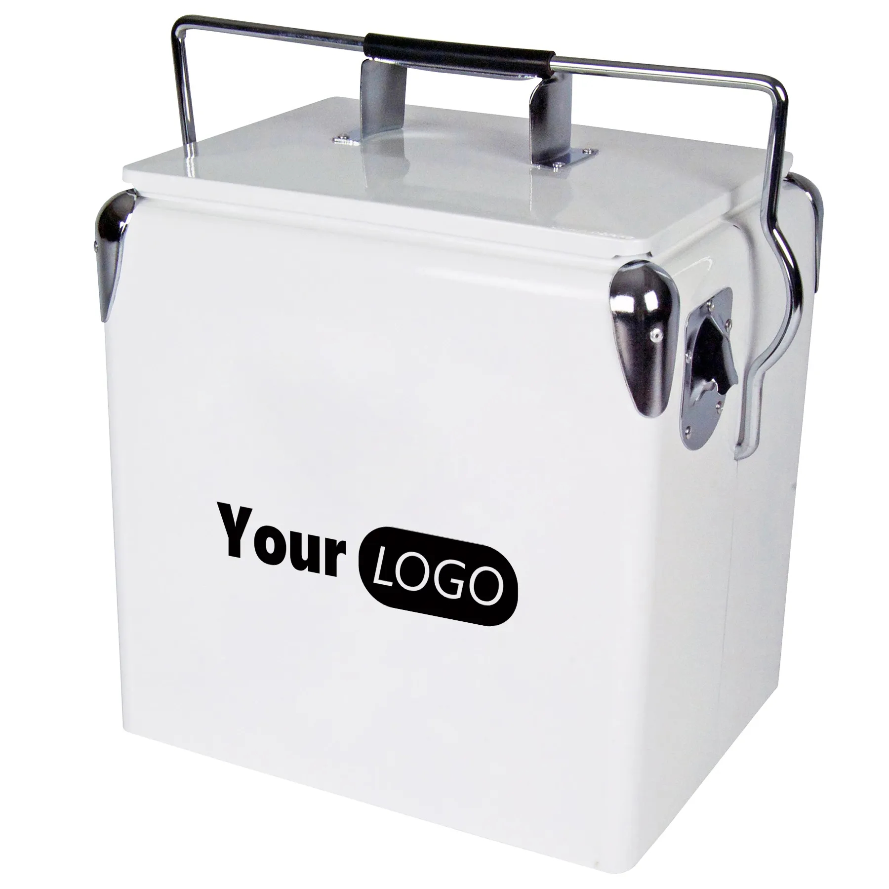 Light Retro Ice Chest Cooler with Bottle Opener 13L