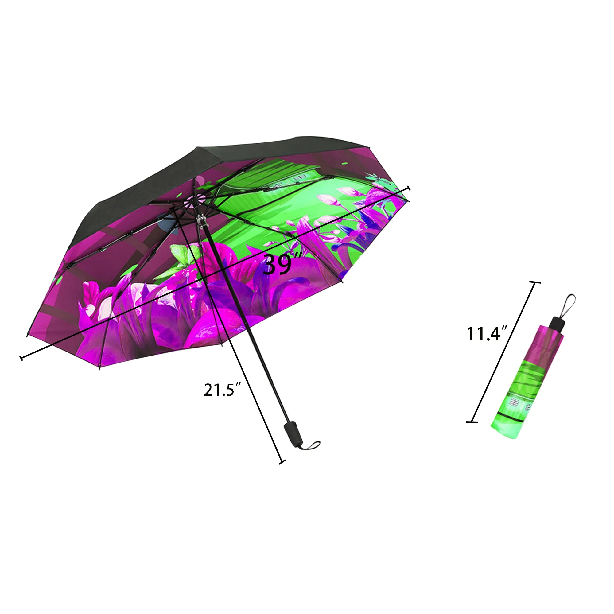 Sublimation Full Color Sunscreen Folding Automatic Eight-Bon 6