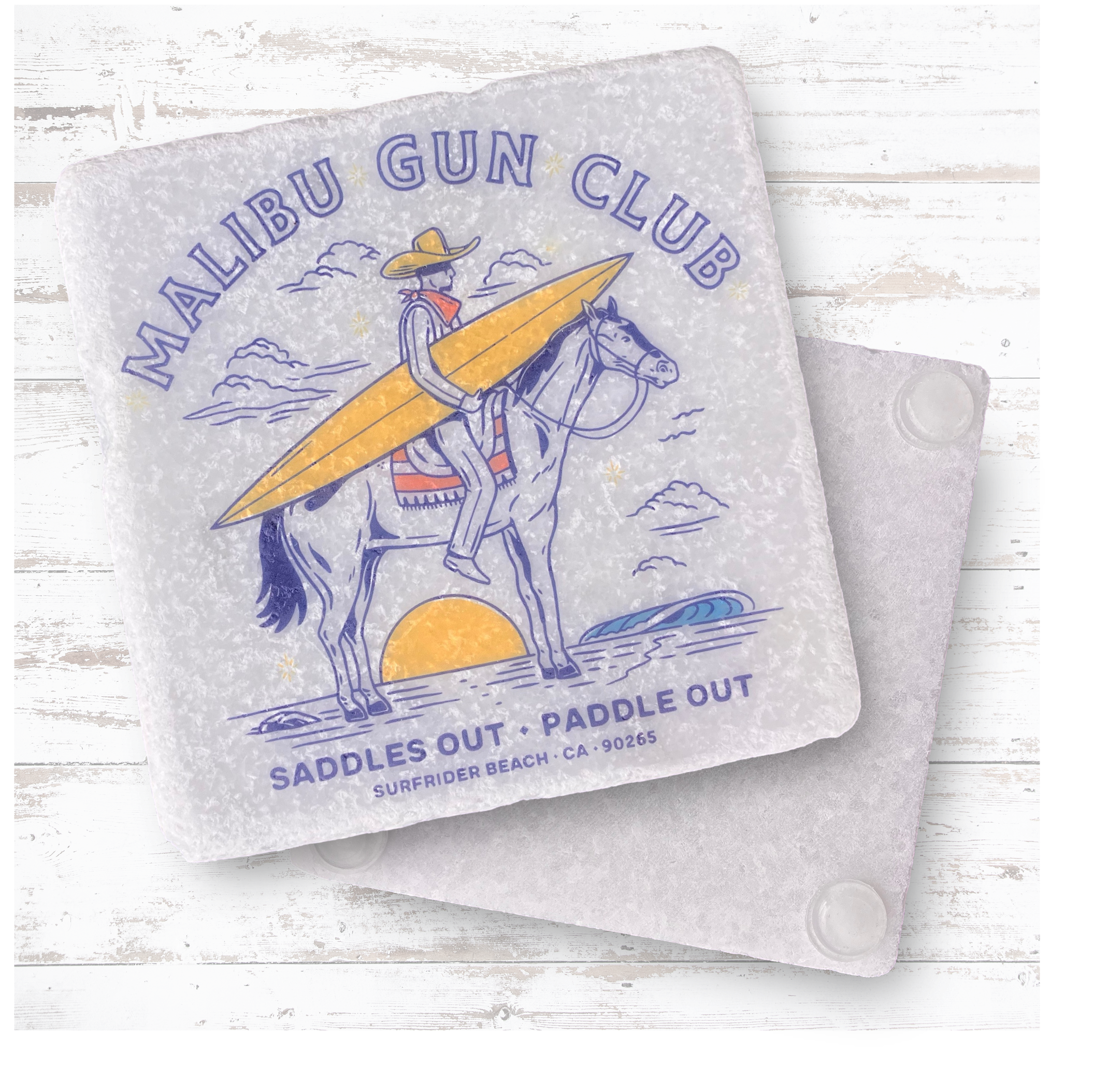 Square Coaster White Tumbled Marble 21
