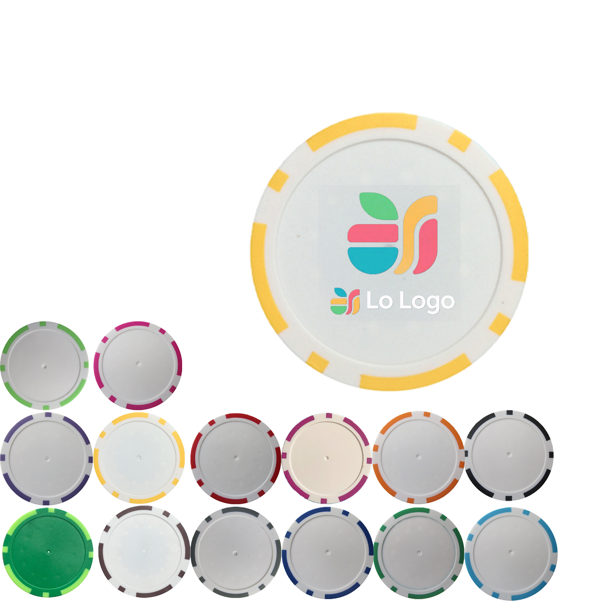 MOQ 50 Striped Blank Poker Chips MOQ 50 4