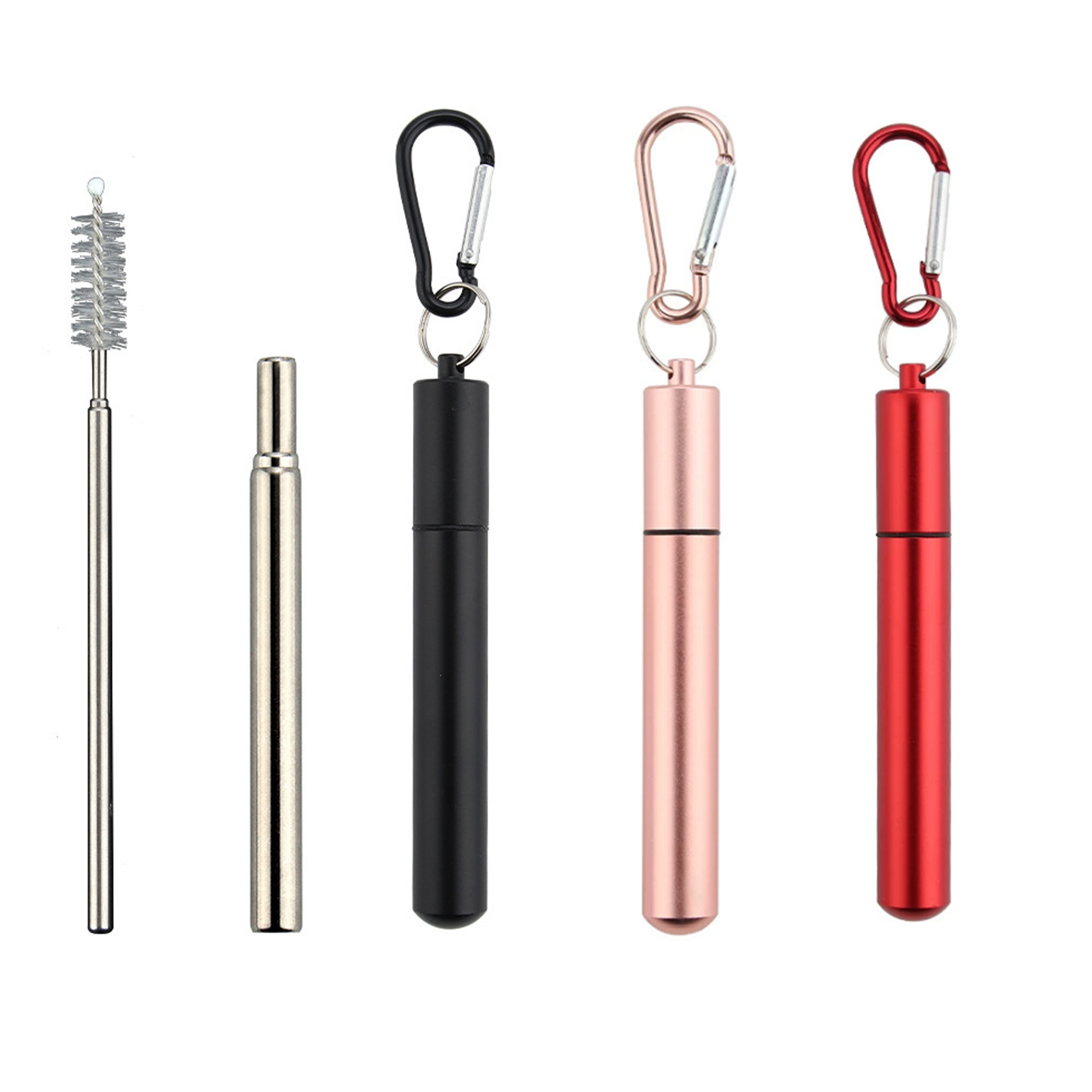 Portable Stainless Steel Telescopic Straw Metal Case 3