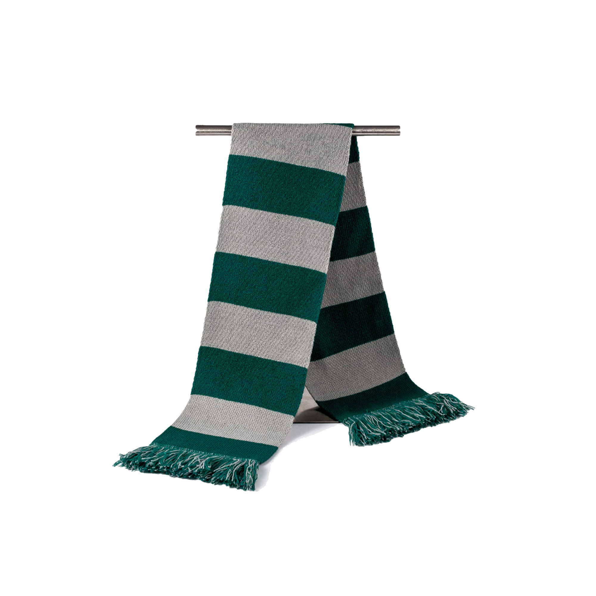 Jacquard Knit University Scarf With Fringe 12