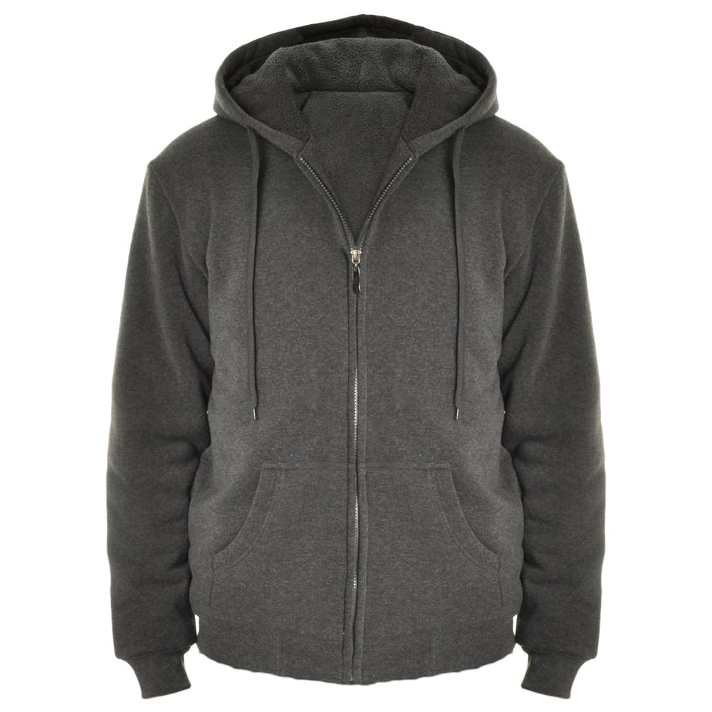 Men's Zip Up Hoodies - Charcoal, custom hoodie or sweatshirt with logo imprint 3