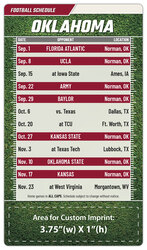 Magnet Sport Schedules - 4x7 Football Round Corners - 25 mil.